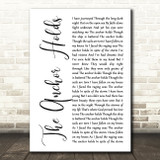 Ray Boltz The Anchor Holds White Script Decorative Wall Art Gift Song Lyric Print