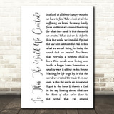 Queen Is This The World We Created White Script Decorative Gift Song Lyric Print