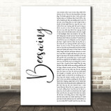 Richard Thompson Beeswing White Script Decorative Wall Art Gift Song Lyric Print