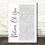 The Cure Pictures Of You White Script Decorative Wall Art Gift Song Lyric Print