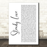 India.Arie Steady Love White Script Decorative Wall Art Gift Song Lyric Print