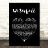 The Stone Roses Waterfall Black Heart Song Lyric Quote Print