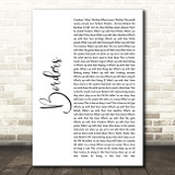 M.I.A. Borders White Script Decorative Wall Art Gift Song Lyric Print
