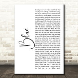 Wham! Blue White Script Decorative Wall Art Gift Song Lyric Print