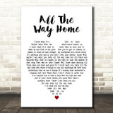 Southside Johnny & The Asbury Jukes All The Way Home White Heart Wall Art Gift Song Lyric Print