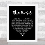 Tina Turner The Best Black Heart Song Lyric Quote Print
