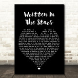 Tinie Tempah Written In The Stars Black Heart Song Lyric Quote Print