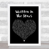 Tinie Tempah Written In The Stars Black Heart Song Lyric Quote Print