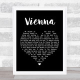 Ultravox Vienna Black Heart Song Lyric Quote Print