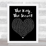 Urban Cookie Collective The Key, The Secret Black Heart Song Lyric Quote Print