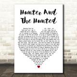 Simple Minds Hunter And The Hunted White Heart Decorative Wall Art Gift Song Lyric Print