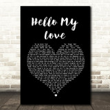 Westlife Hello My Love Black Heart Song Lyric Quote Print