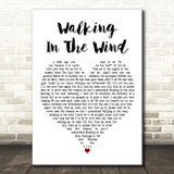 One Direction Walking In The Wind White Heart Decorative Wall Art Gift Song Lyric Print