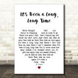 Harry James and His Orchestra Its Been a Long, Long Time White Heart Song Lyric Print