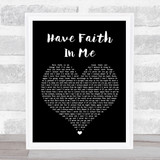 A Day To Remember Have Faith In Me Black Heart Song Lyric Quote Print