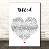 Christine and the Queens Tilted White Heart Decorative Wall Art Gift Song Lyric Print