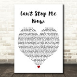 Rod Stewart Cant Stop Me Now White Heart Decorative Wall Art Gift Song Lyric Print
