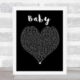 Ashanti Baby Black Heart Song Lyric Quote Print