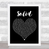 Ashford & Simpson Solid Black Heart Song Lyric Quote Print