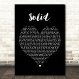 Ashford and Simpson Solid Black Heart Song Lyric Quote Print
