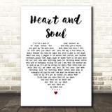 Crystal Gayle Heart and Soul White Heart Decorative Wall Art Gift Song Lyric Print