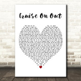 Rory Gallagher Cruise On Out White Heart Decorative Wall Art Gift Song Lyric Print