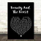Celine Dione Beauty And The Beast Black Heart Song Lyric Quote Print