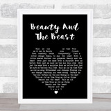 Celine Dione Beauty And The Beast Black Heart Song Lyric Quote Print