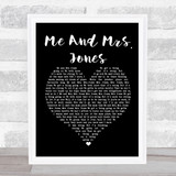 Billy Paul Me And Mrs Jones Black Heart Song Lyric Quote Print
