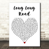 Paul Weller Long Long Road White Heart Decorative Wall Art Gift Song Lyric Print