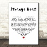 The Waterboys Strange Boat White Heart Decorative Wall Art Gift Song Lyric Print
