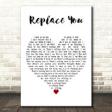 Dead By April Replace You White Heart Decorative Wall Art Gift Song Lyric Print