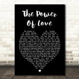 Celine Dione The Power Of Love Black Heart Song Lyric Quote Print
