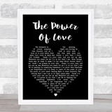 Celine Dione The Power Of Love Black Heart Song Lyric Quote Print