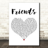 Michael W. Smith Friends White Heart Decorative Wall Art Gift Song Lyric Print