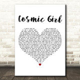 Jamiroquai Cosmic Girl White Heart Decorative Wall Art Gift Song Lyric Print