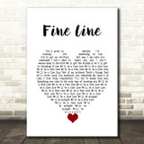 Harry Styles Fine Line White Heart Decorative Wall Art Gift Song Lyric Print
