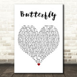 Mariah Carey Butterfly White Heart Decorative Wall Art Gift Song Lyric Print