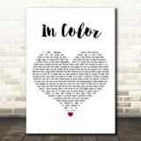 Jamey Johnson In Color White Heart Decorative Wall Art Gift Song Lyric Print