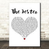 Badflower The Jester White Heart Decorative Wall Art Gift Song Lyric Print