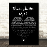 Dream Theater Through Her Eyes Black Heart Song Lyric Quote Print