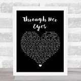 Dream Theater Through Her Eyes Black Heart Song Lyric Quote Print