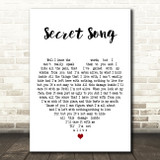 Staind Secret Song White Heart Decorative Wall Art Gift Song Lyric Print