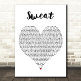 Inner Circle Sweat White Heart Decorative Wall Art Gift Song Lyric Print