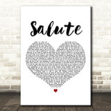 Little Mix Salute White Heart Decorative Wall Art Gift Song Lyric Print