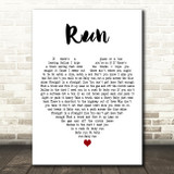 George Strait Run White Heart Decorative Wall Art Gift Song Lyric Print