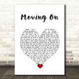 James Moving On White Heart Decorative Wall Art Gift Song Lyric Print