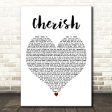 Madonna Cherish White Heart Decorative Wall Art Gift Song Lyric Print