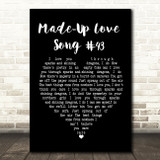 Guillemots Made-Up Love Song #43 Black Heart Song Lyric Quote Print