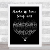 Guillemots Made-Up Love Song #43 Black Heart Song Lyric Quote Print